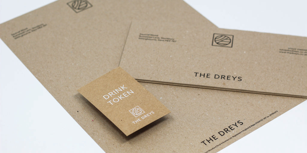 Branded marketing material for the dreys including custom greeting letters and cards.